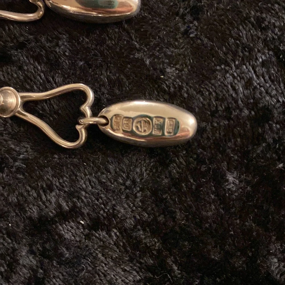 Sterling Silver Earrings vintage Mexican, 9.5g - Picture 3 of 5